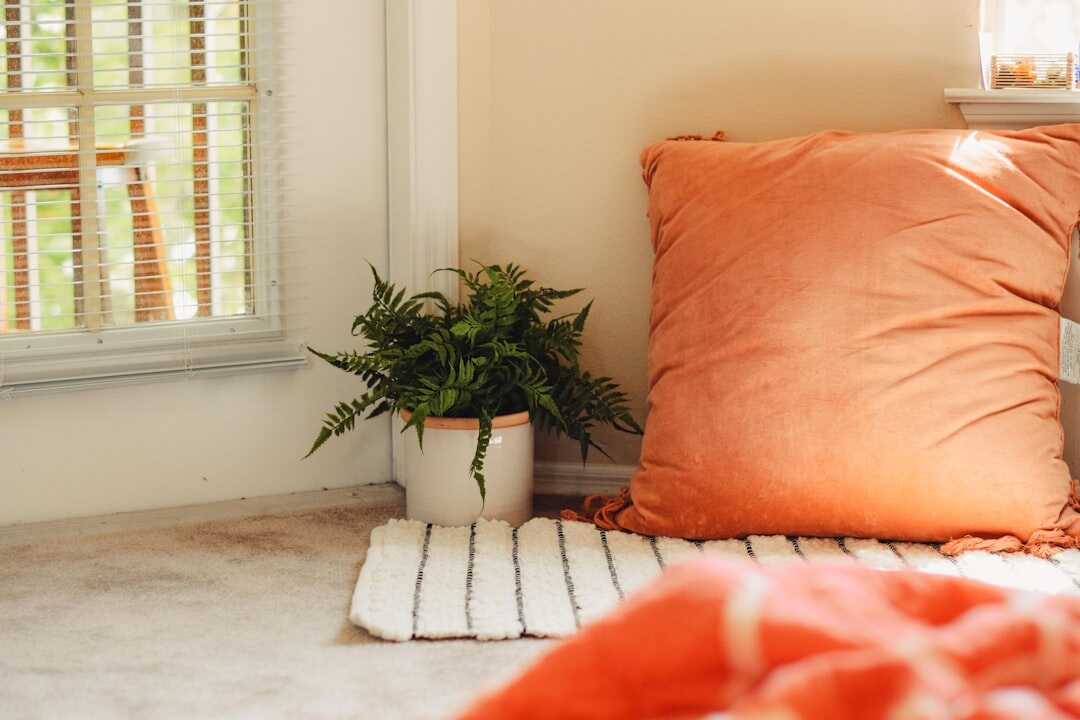 cozy reading nook with book