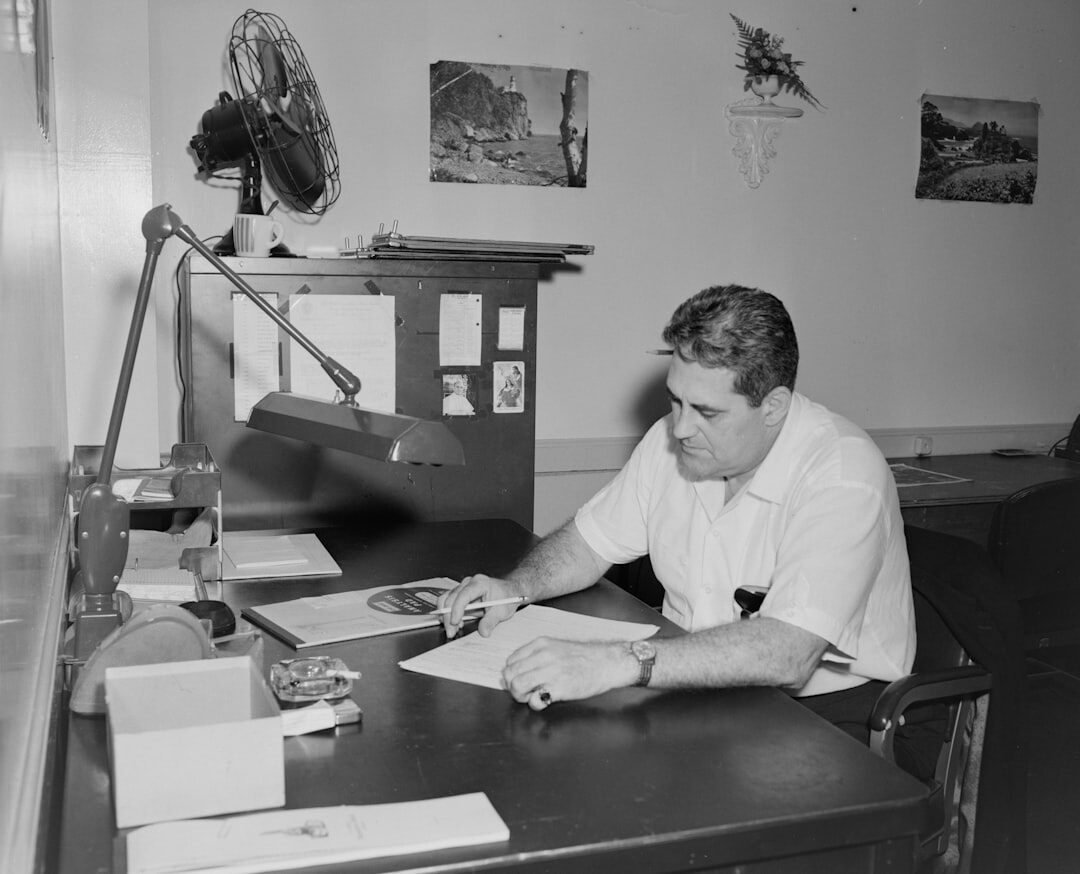 writer at desk